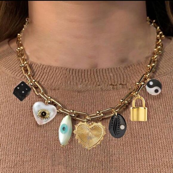 bohemian trendy necklace A408 - Picture 2 of 5